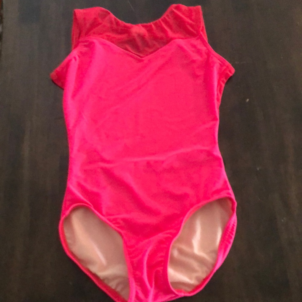 Brilliant hot pink leotard